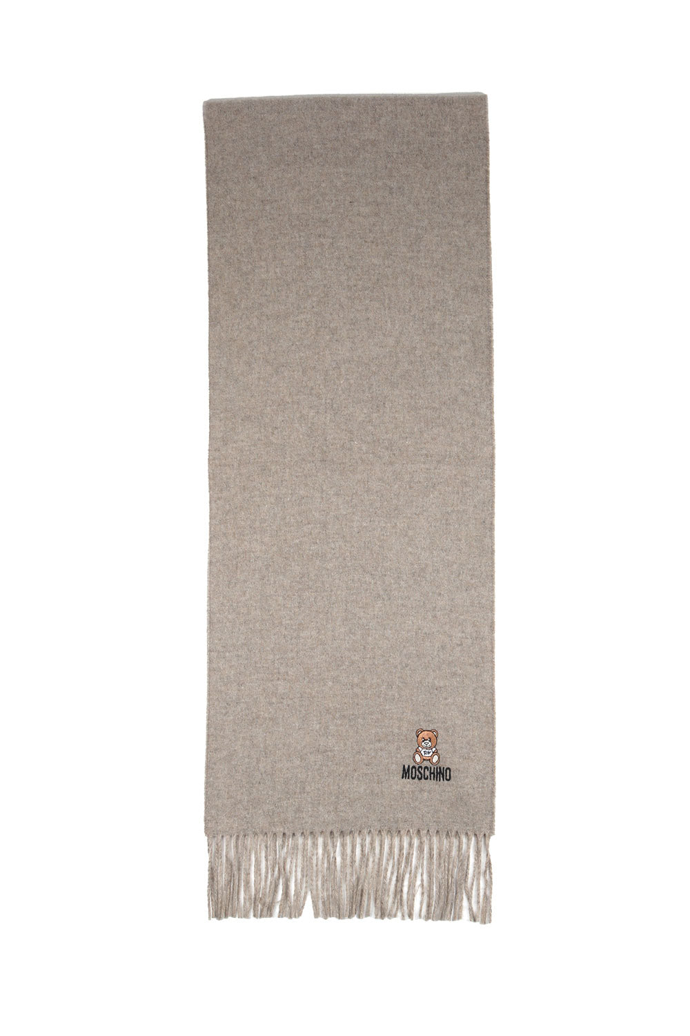 Moschino Wool Scarf with Fringes