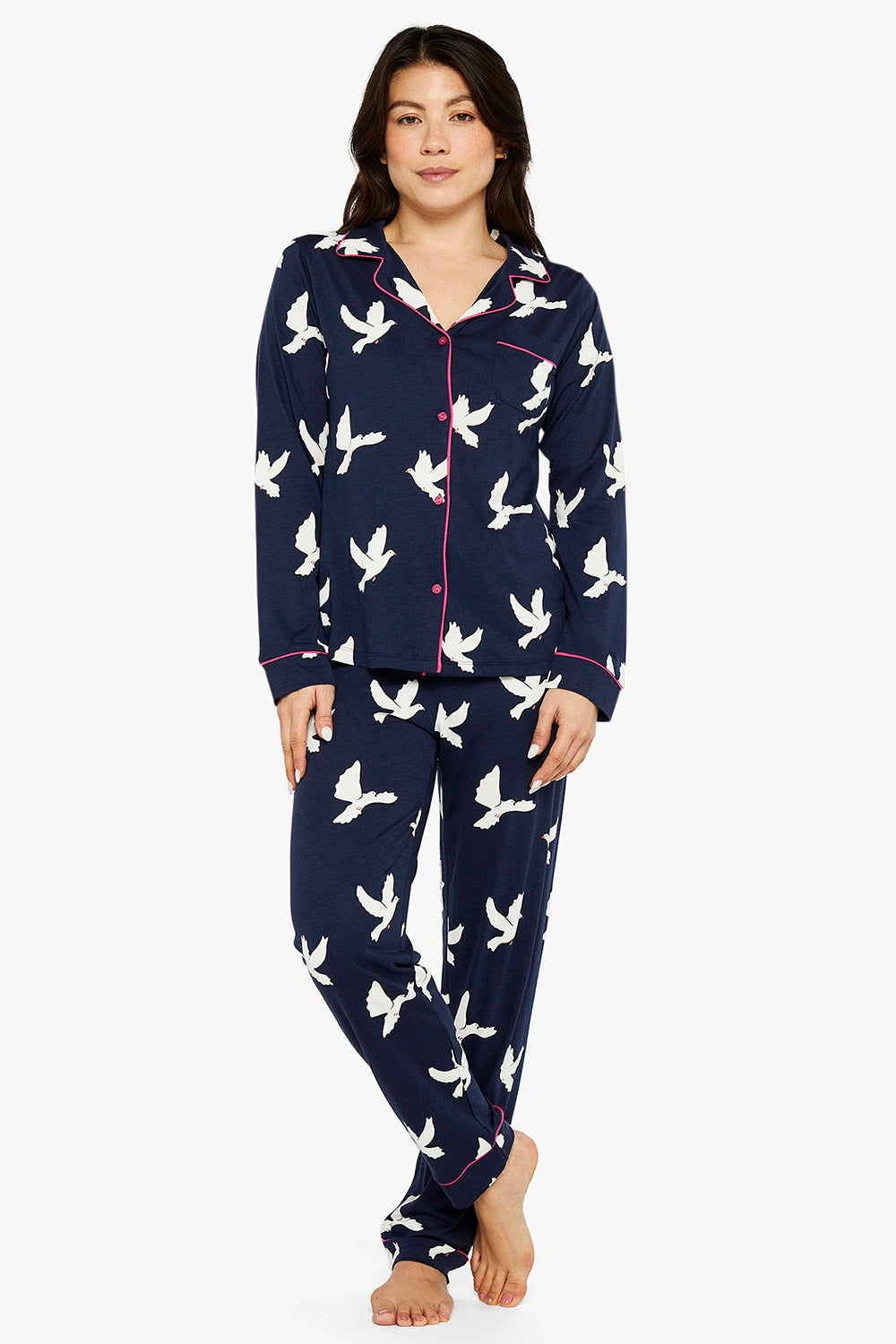 Doves Buttoned Pajamas