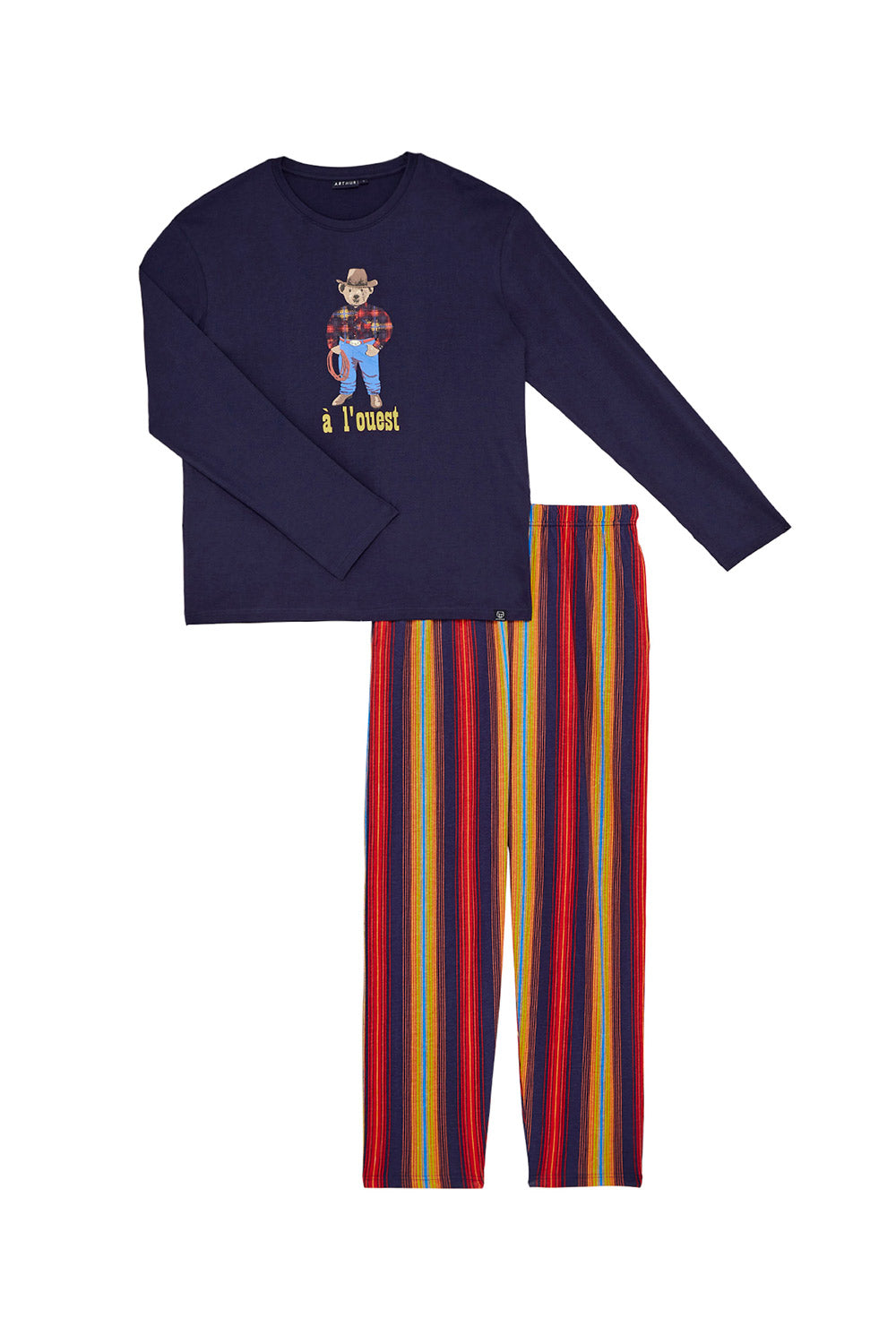 Teddy in the West Men's Pajamas Set