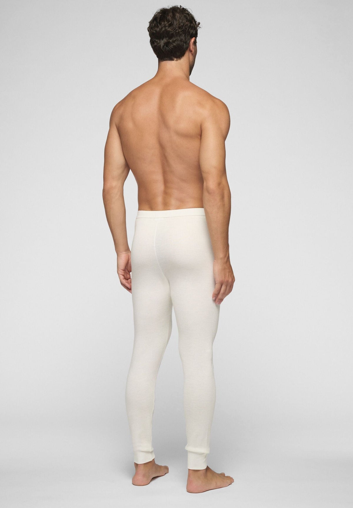 CAGI Long Johns 5288 with Opening, Wool & Cotton Tandem, White