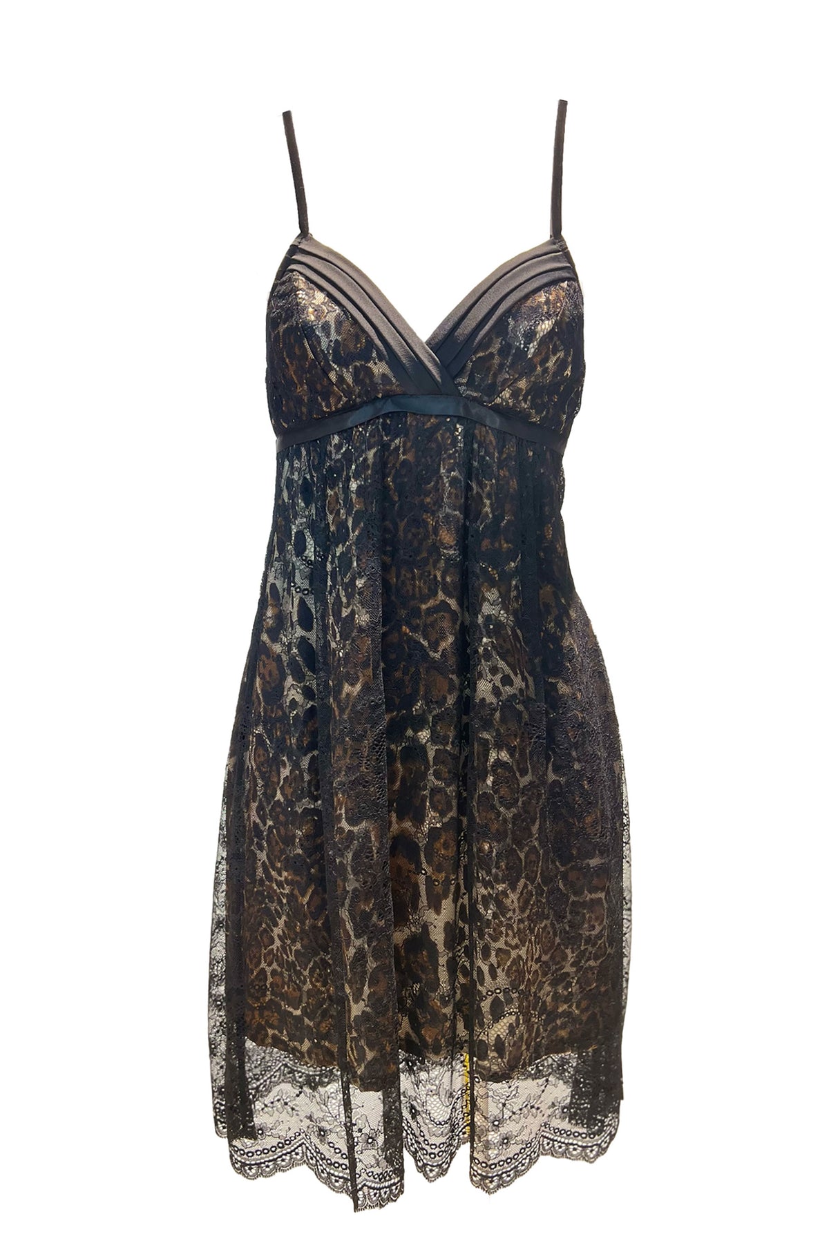Black & Leopard Babydoll Dress