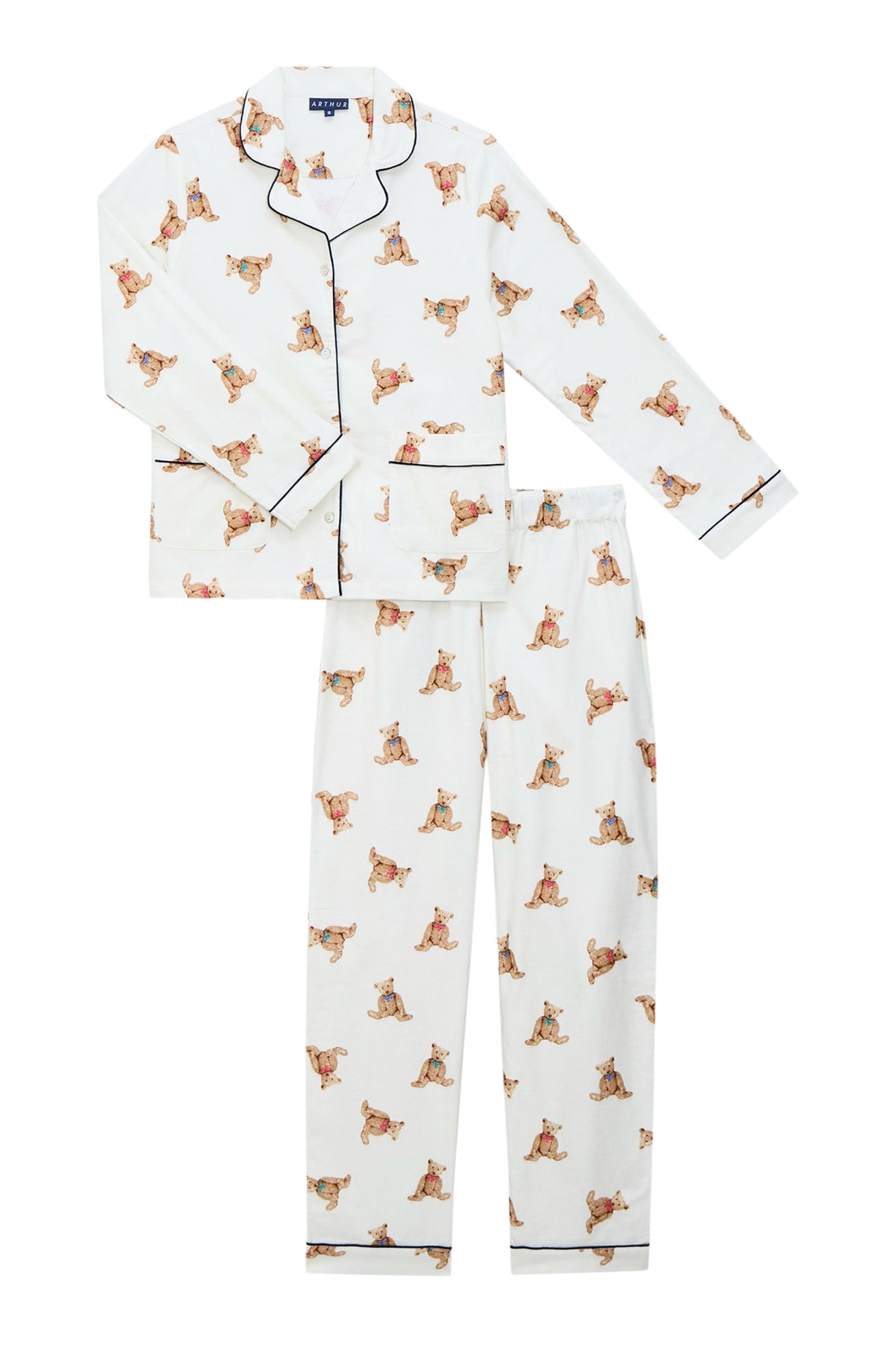 Old Teddy Buttoned Flannel Pyjama