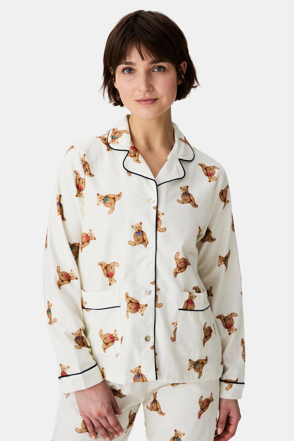 Old Teddy Buttoned Flannel Pyjama