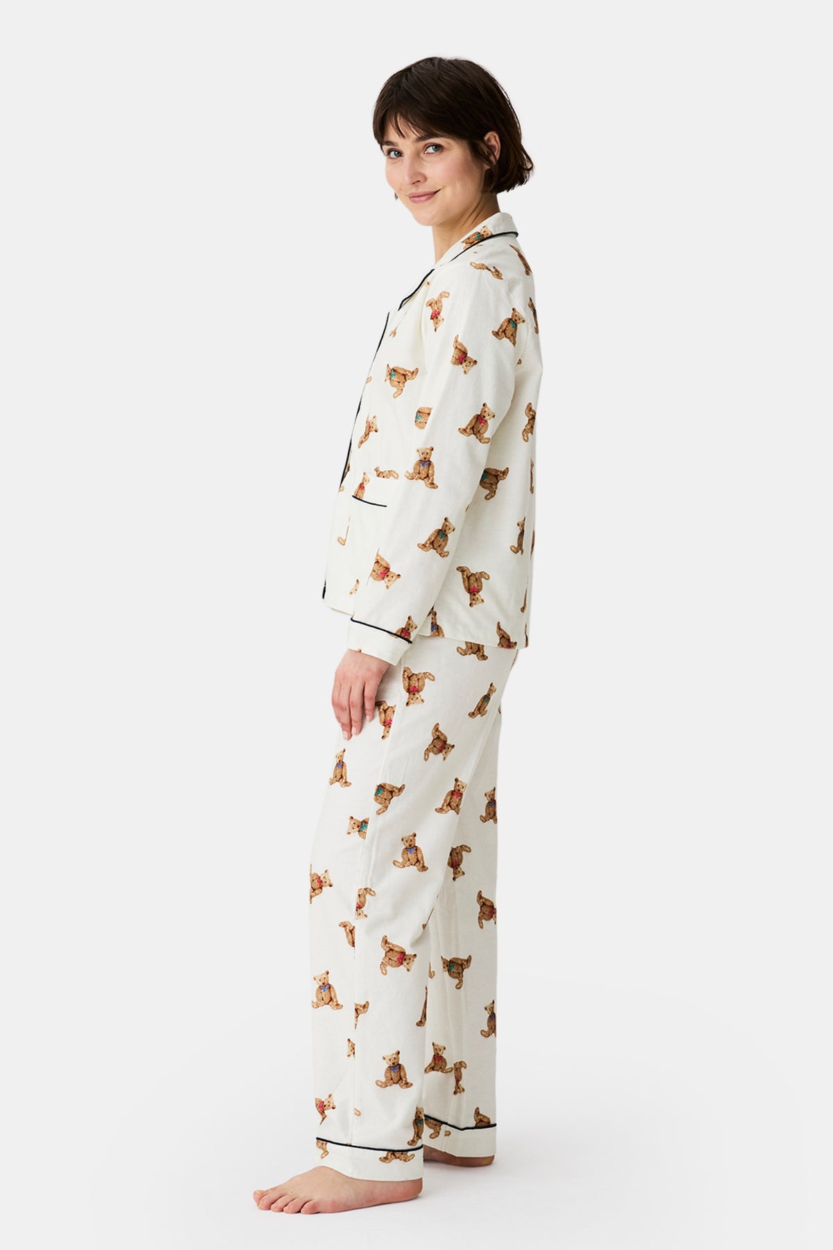 Old Teddy Buttoned Flannel Pyjama