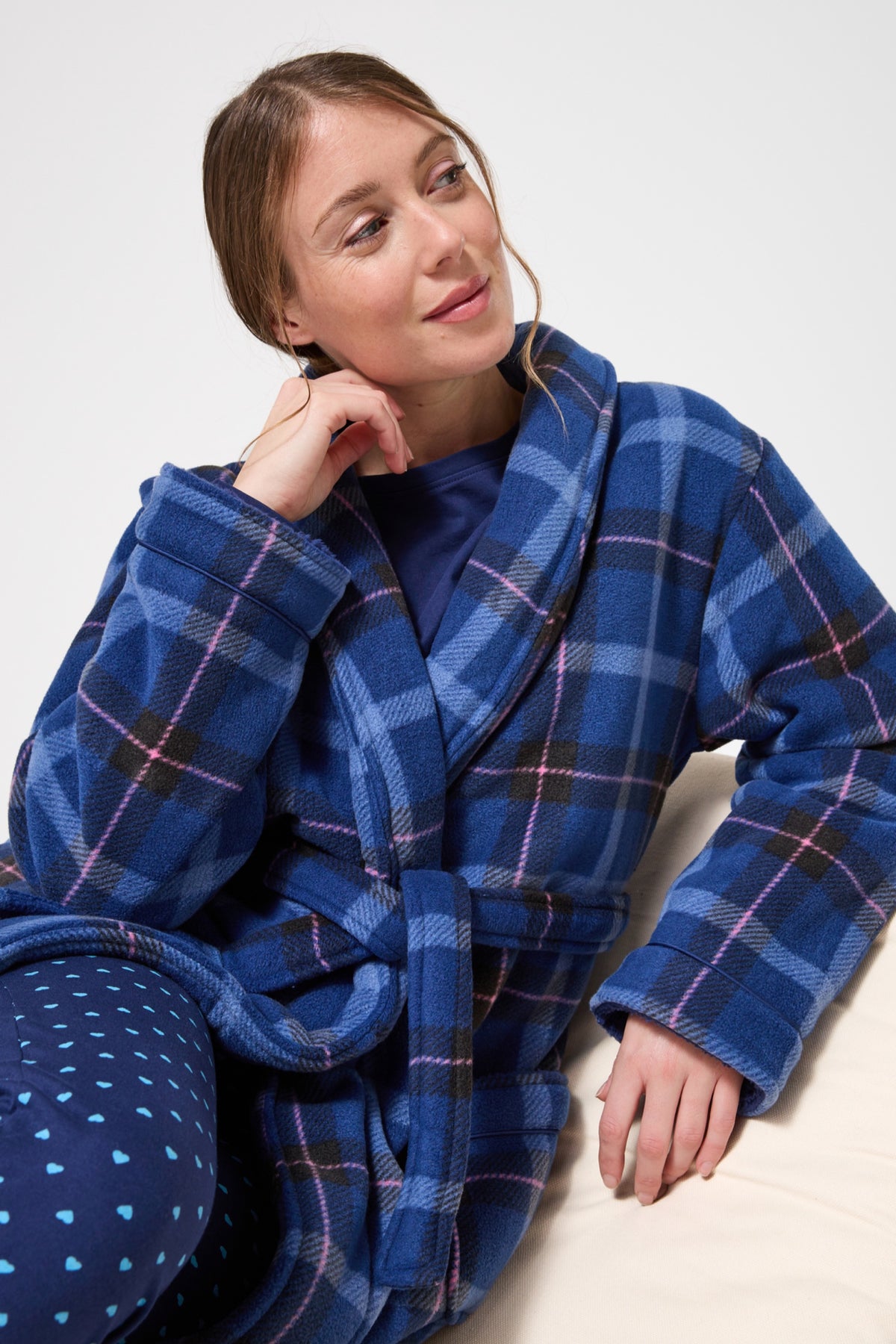 Romy Plaid Fleece Robe