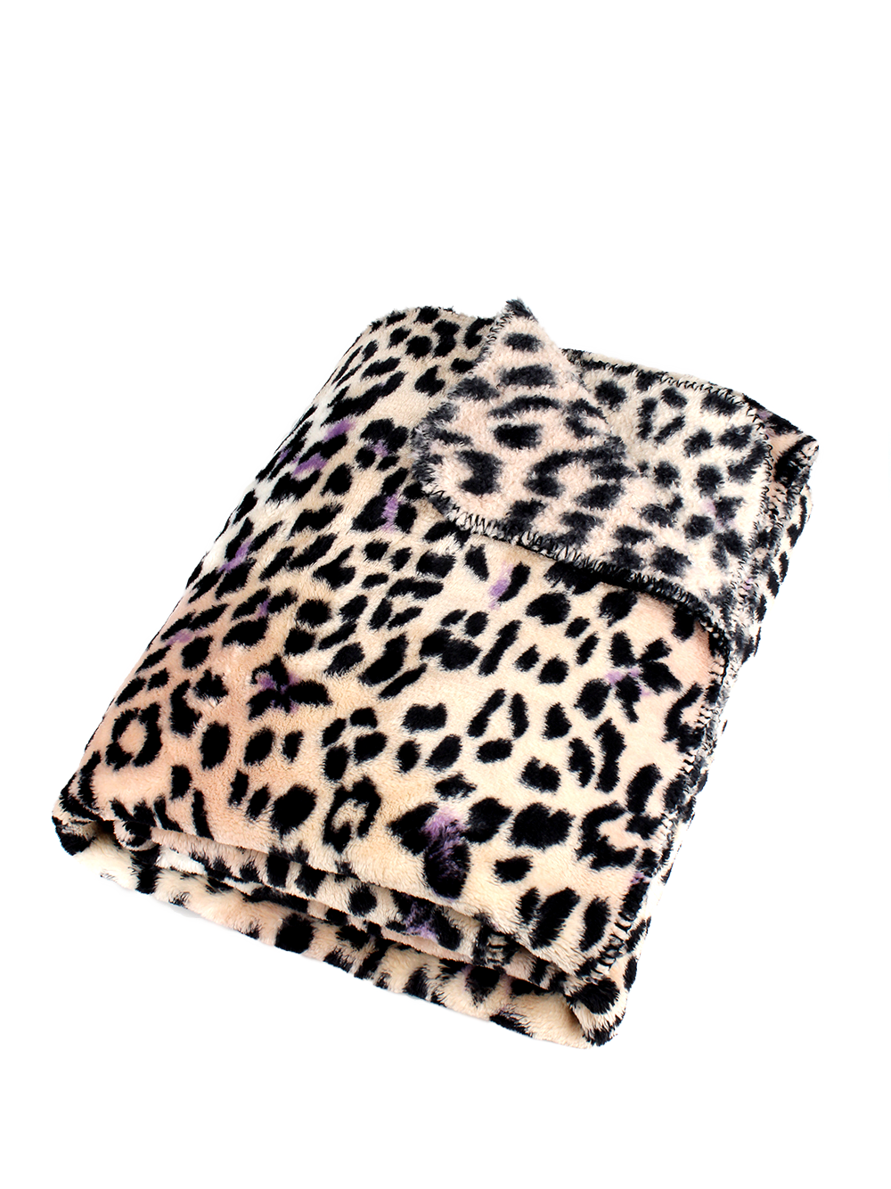 Faux Fourrure Leopard Bed Throw