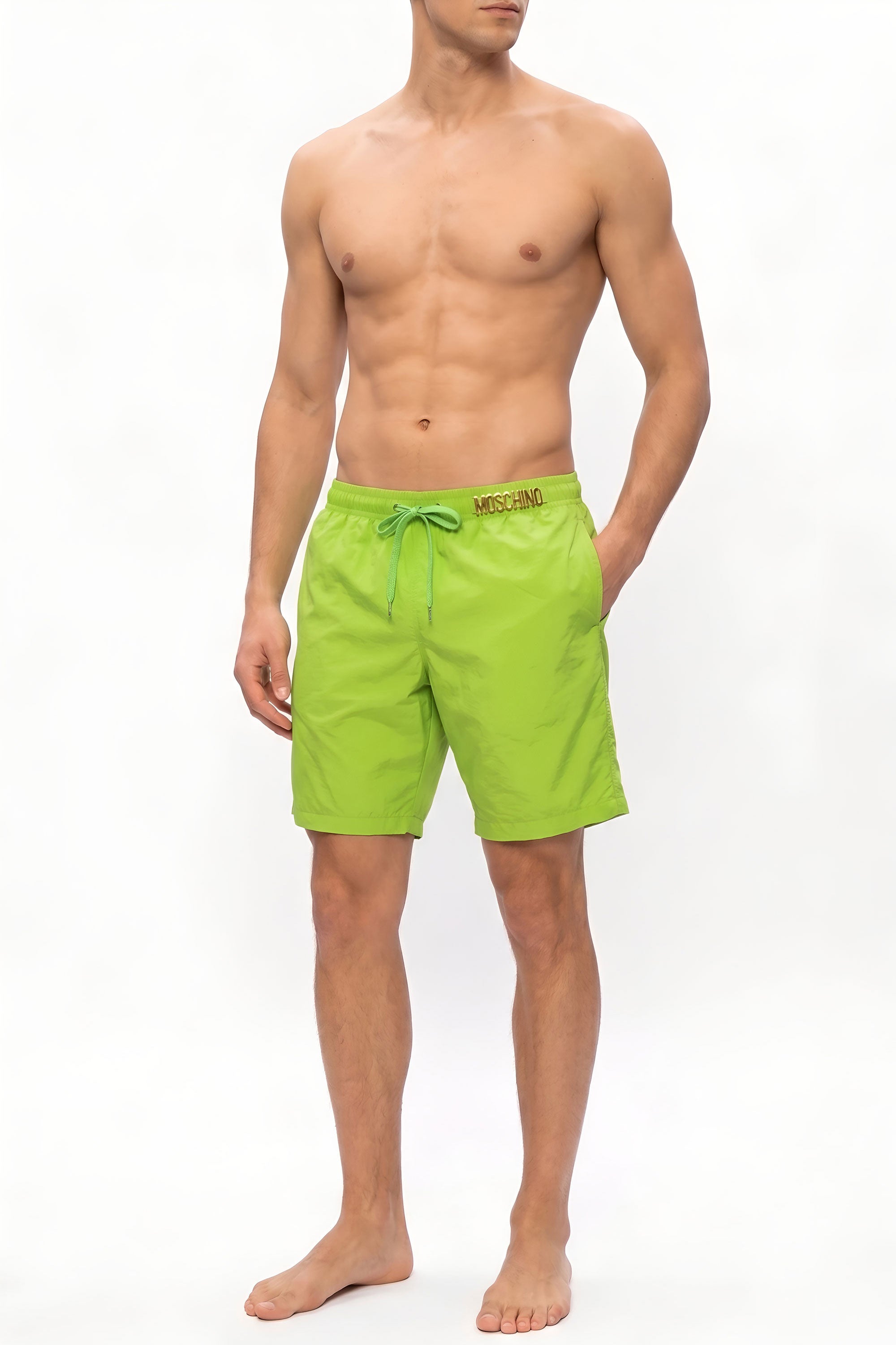 Moschino Gold Logo Swim Shorts