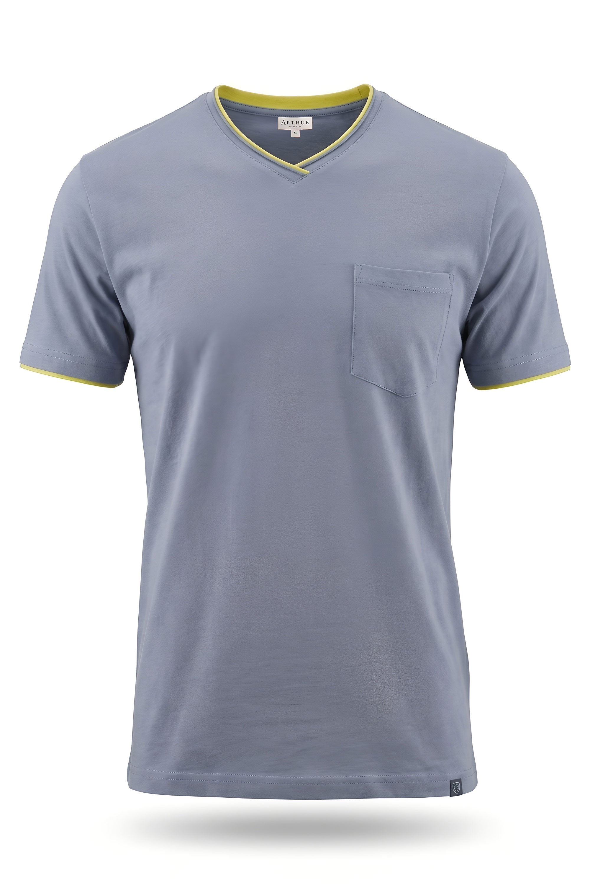 White Smoke V-Neck Beach T-shirt