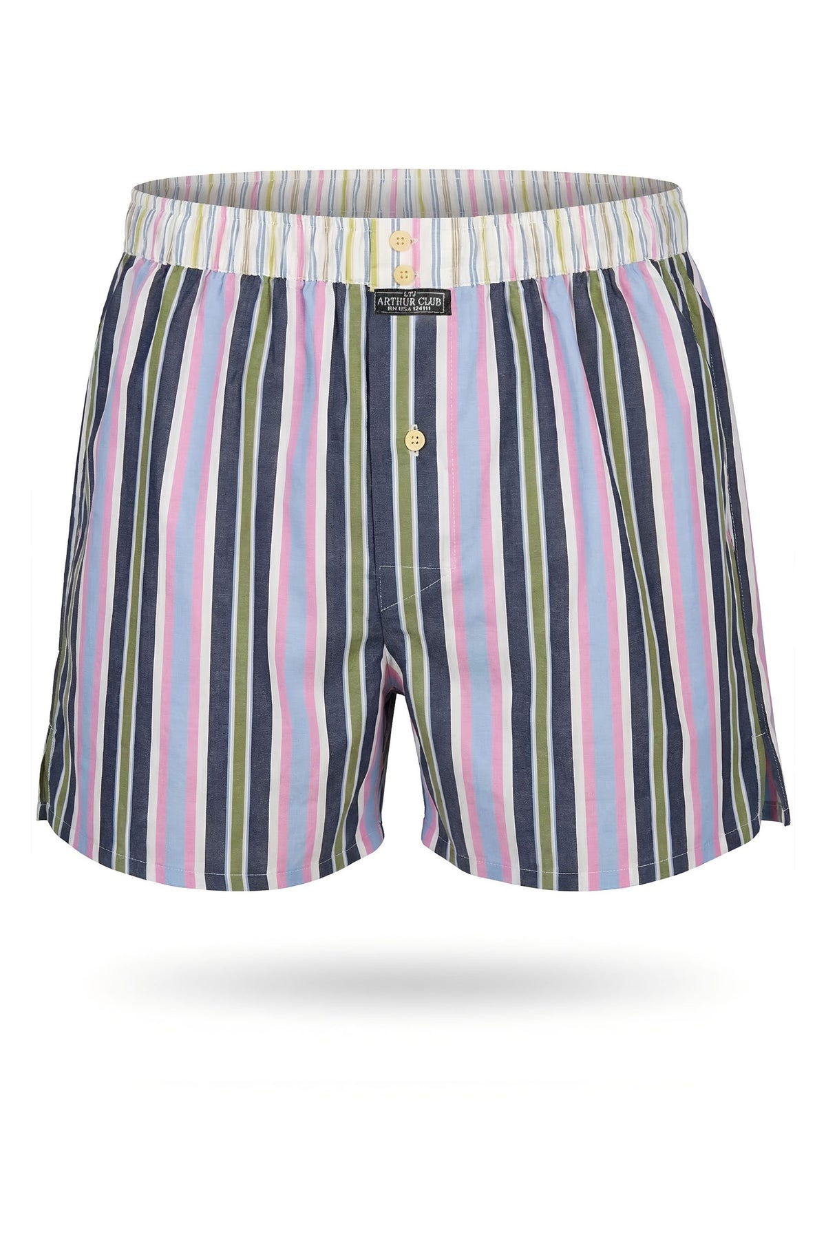 Lilac and Navy Stripe Cotton Boxer