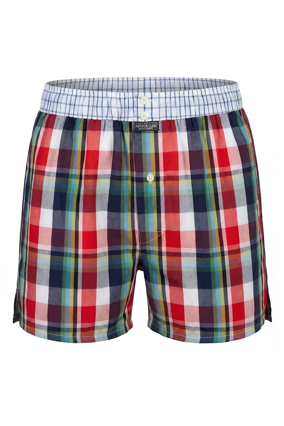 Red and Green Madras Check Cotton Boxer