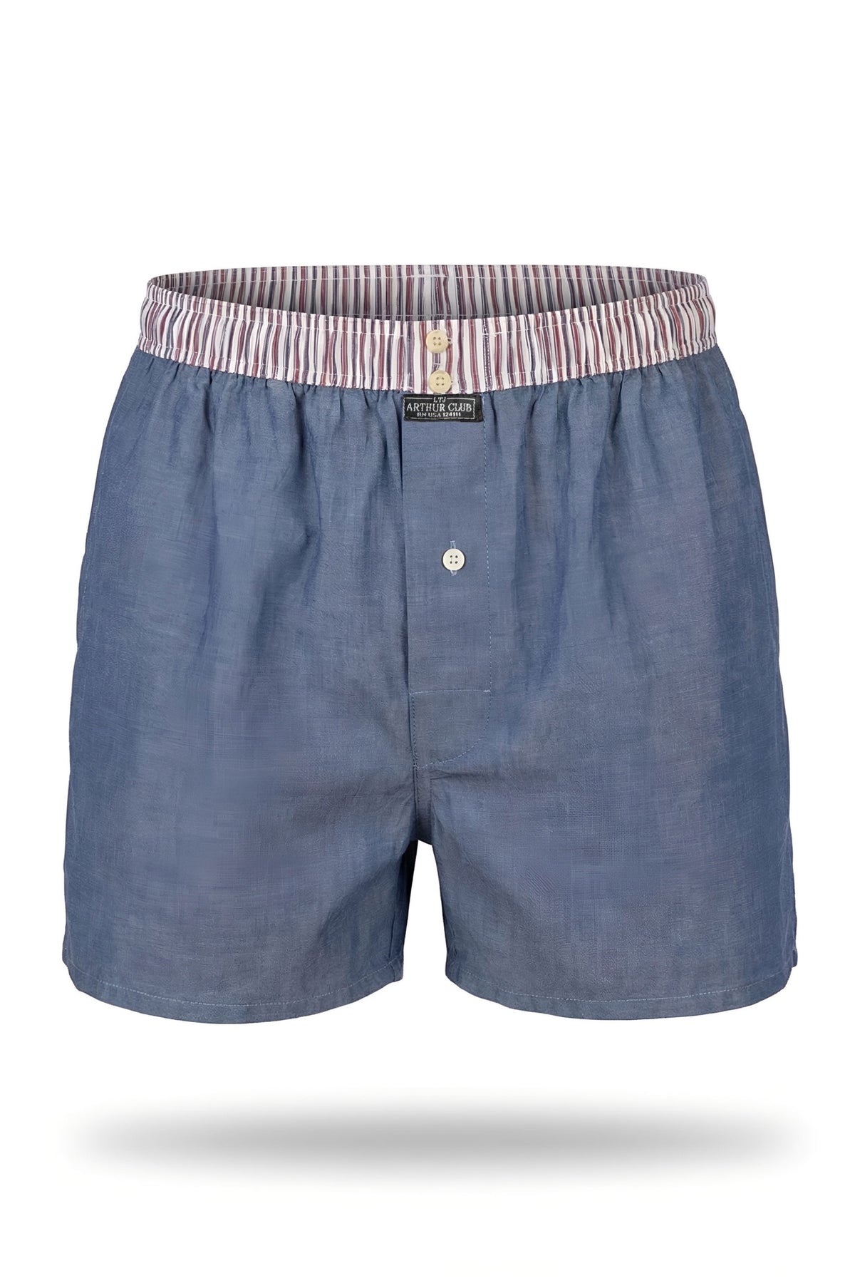 White Smoke Chambray Blue Cotton Boxer