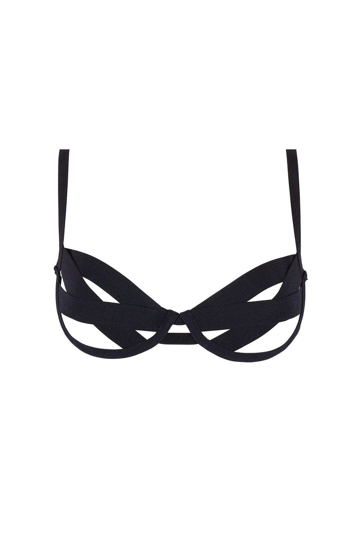 White Smoke Emilia Strappy Bra and Thong Set