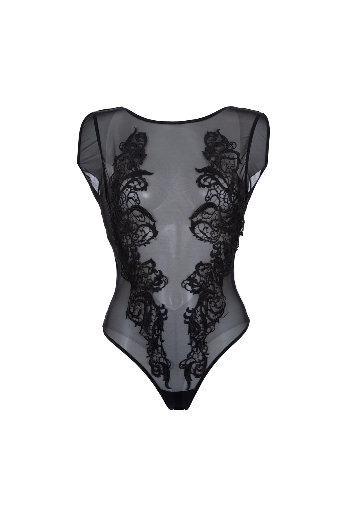 White Smoke Etienne Embroidered Mesh Body