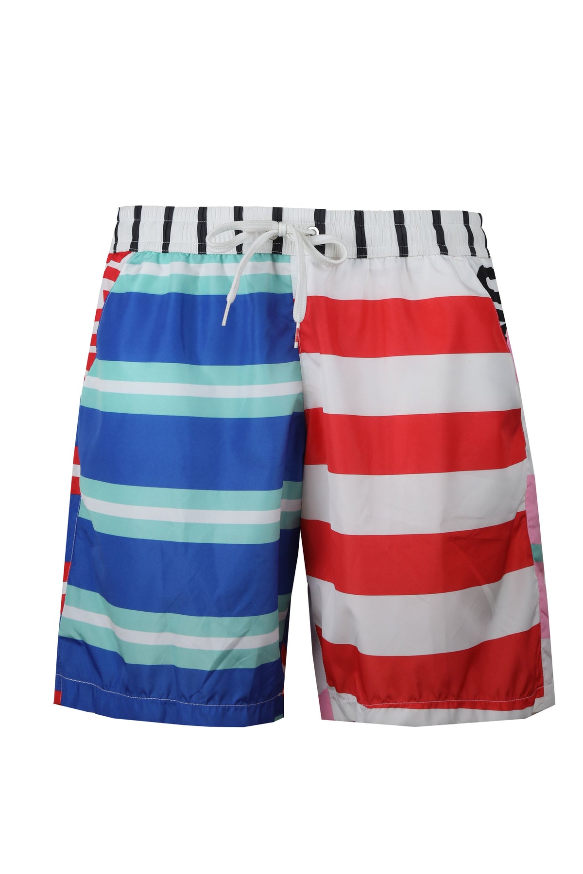 White Smoke Moschino Striped Multicolor Shorts
