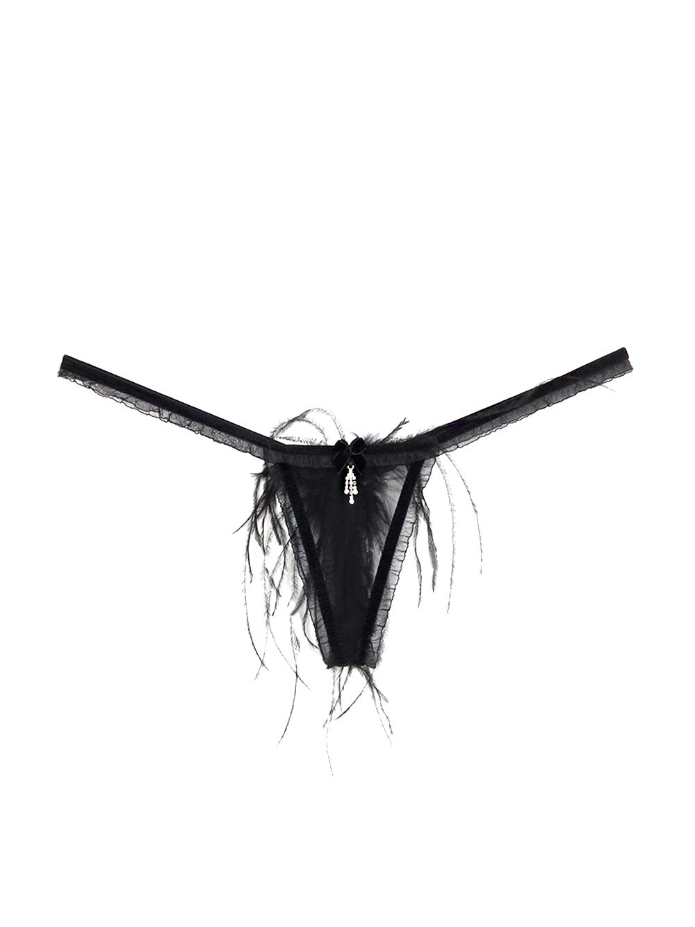 FEATHER BLACK STRING