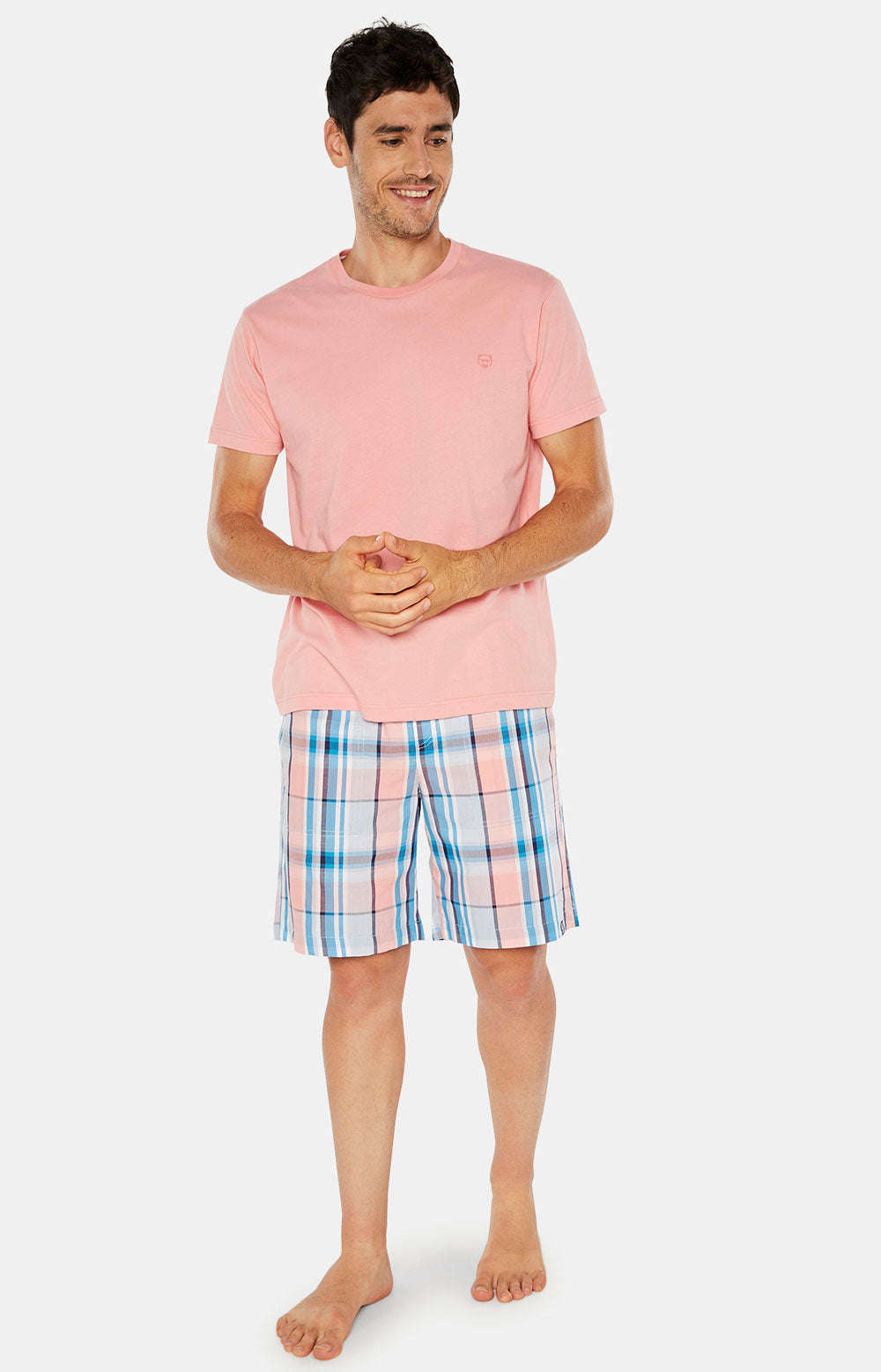 Misty Rose STRAWBERRY CHECKED SHORTS