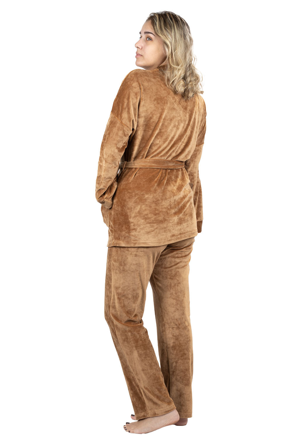 Luxurious Camel Velour Lounge Set