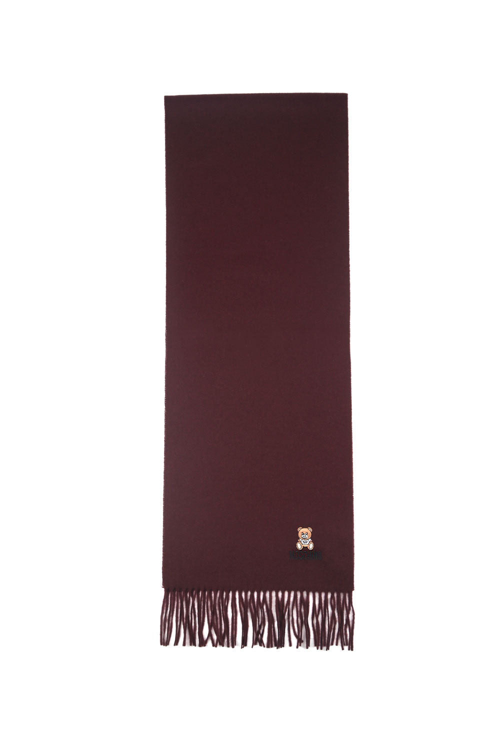 Moschino Wool Scarf with Fringes