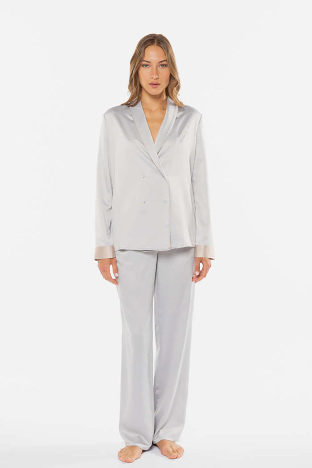 Guess Pearl Satin Pajama Set