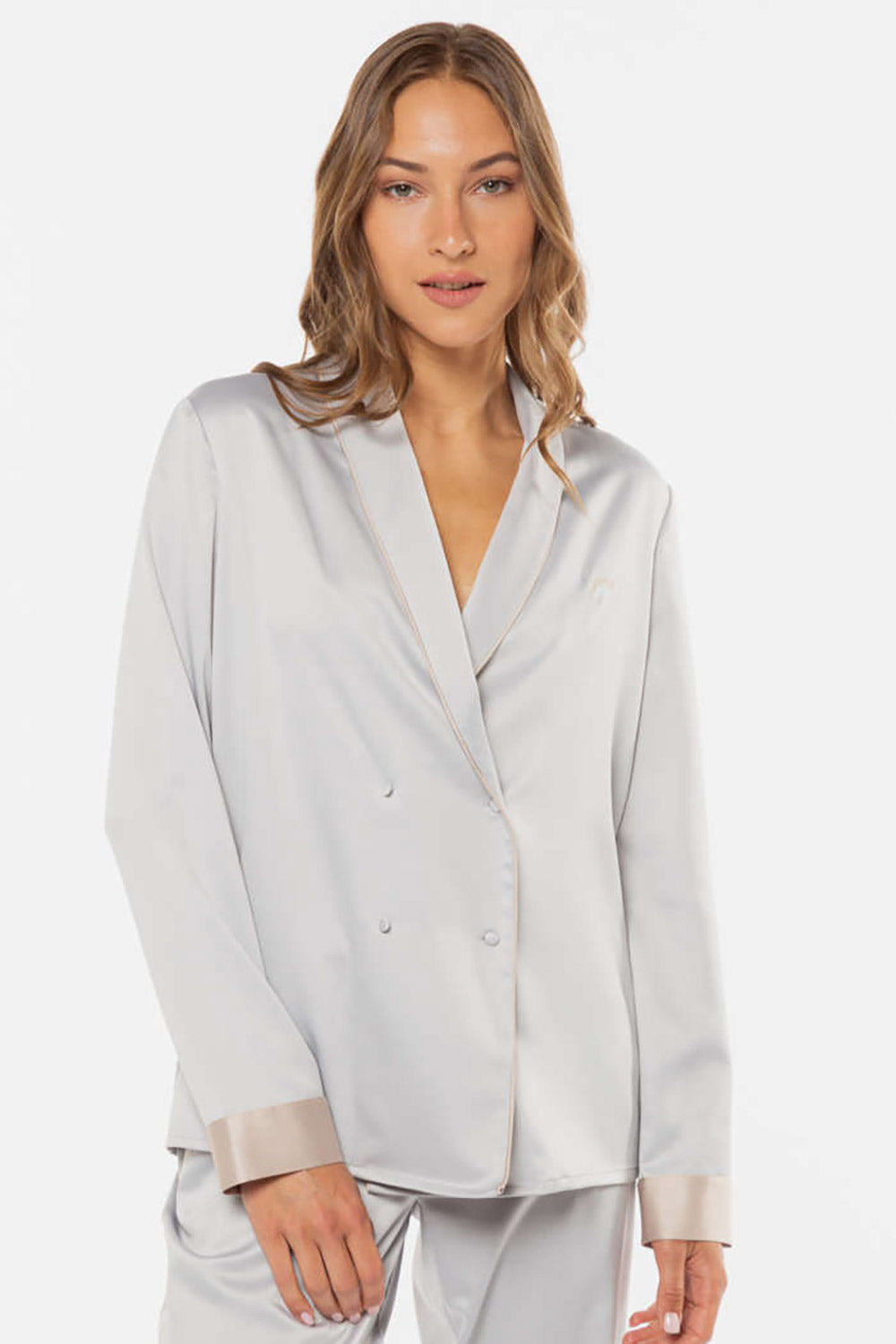 Guess Pearl Satin Pajama Set