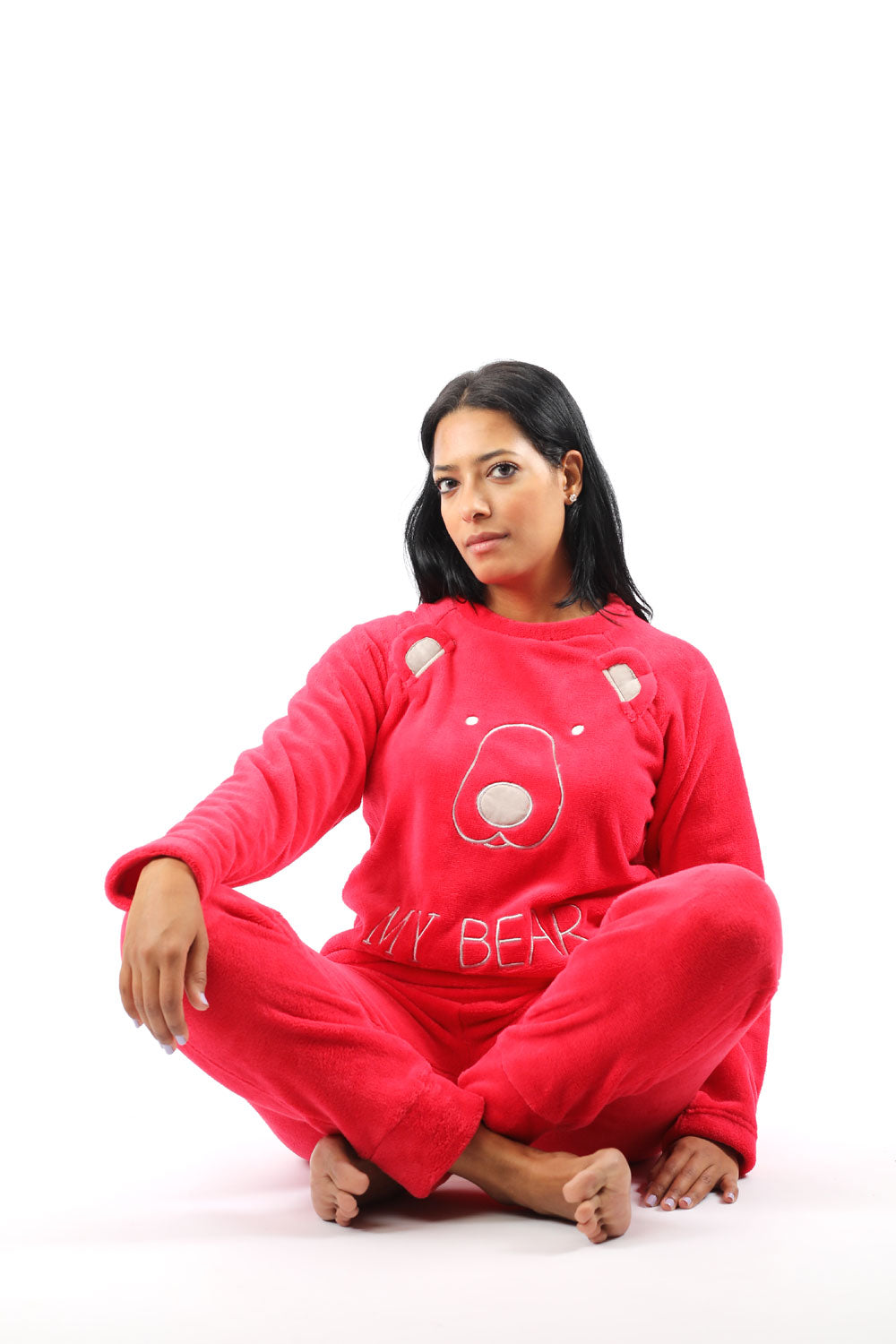 Red Fleece Pajama Set