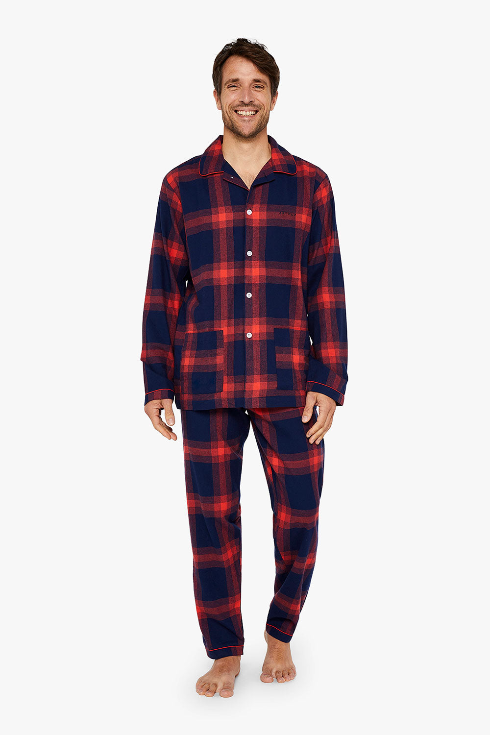 On Fire Buttoned Pajama Set