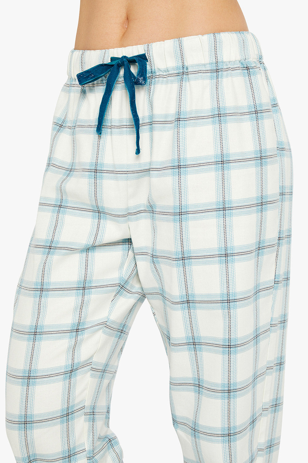 Maryline Buttoned Flannel Pajama Set