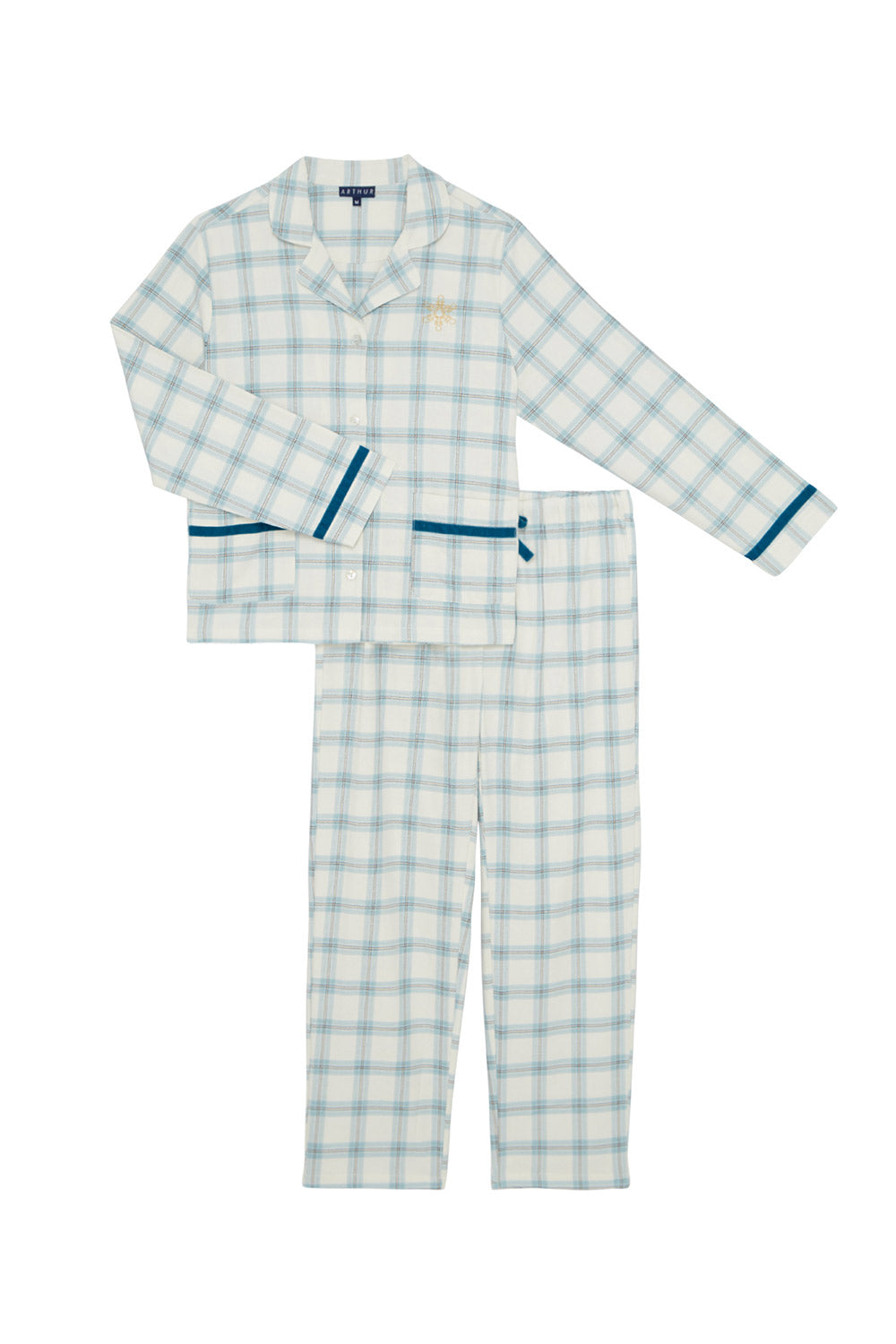 Maryline Buttoned Flannel Pajama Set