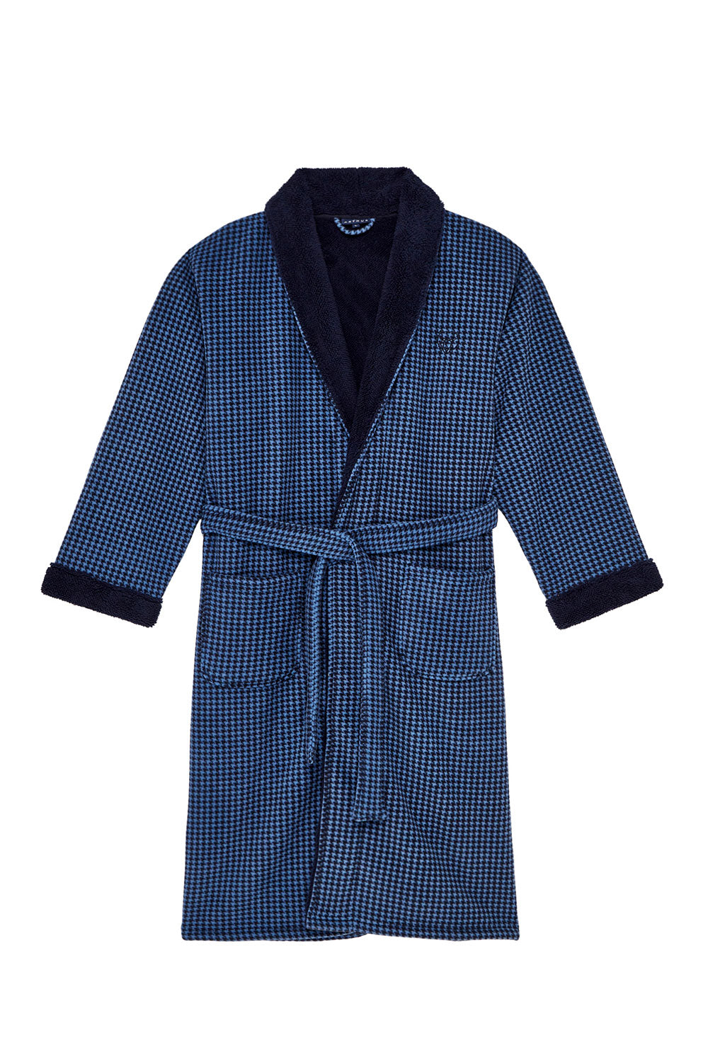 Houndstooth Fleece Dressing Gown