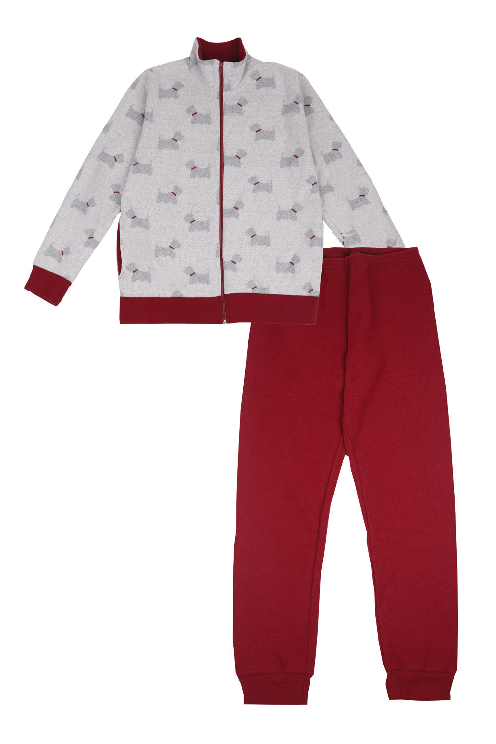 Cozy Print Zip-Up Lounge Pajama