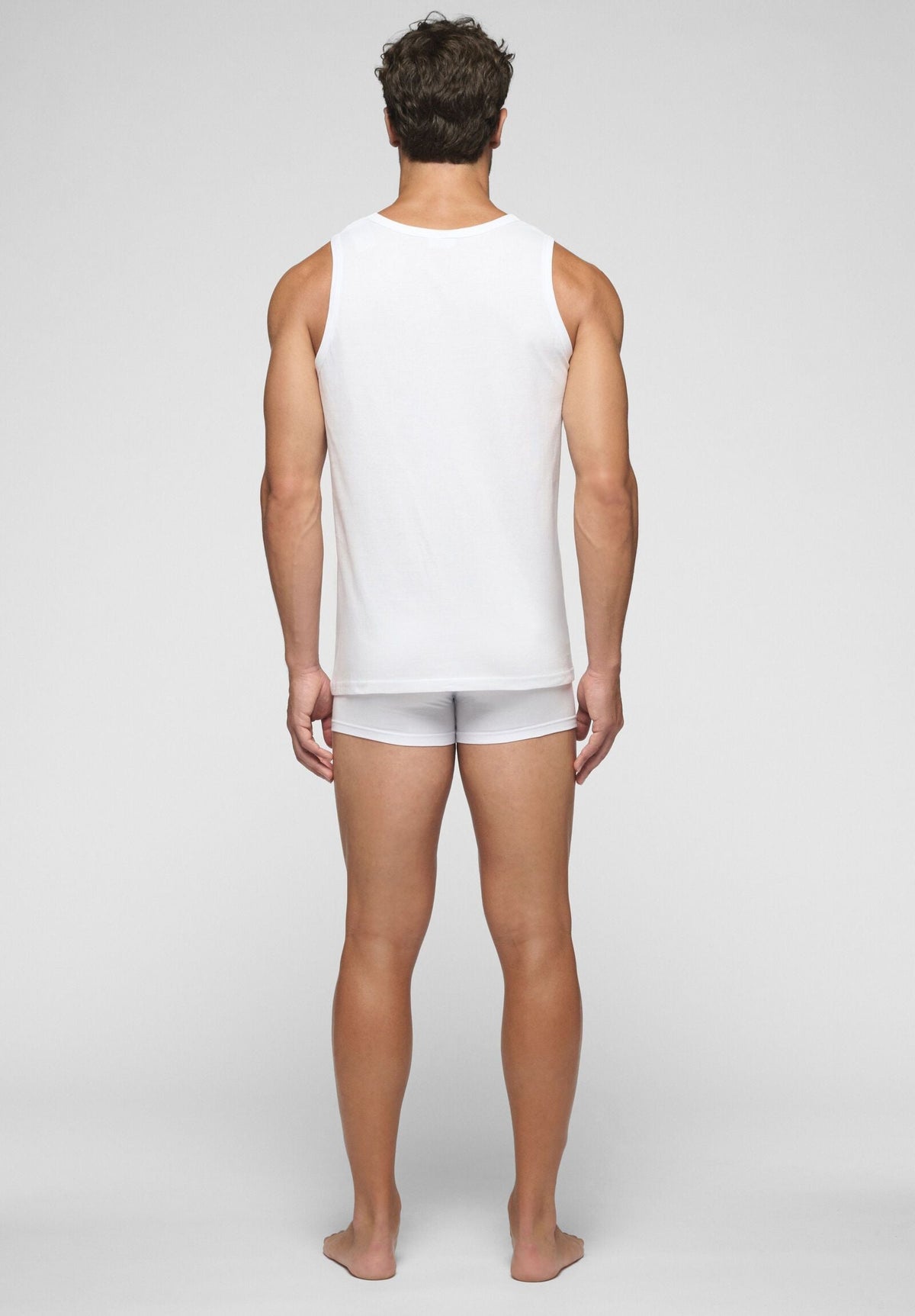 CAGI Wide Shoulder Tank Top 1106, Natural Comfort Cotton, White