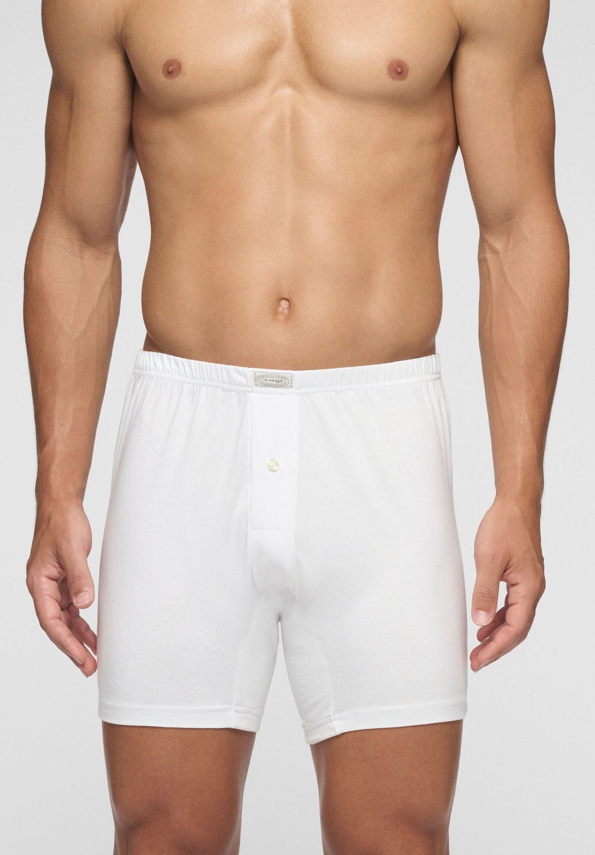 CAGI Boxer Short 5289 with Opening, Cotton, White
