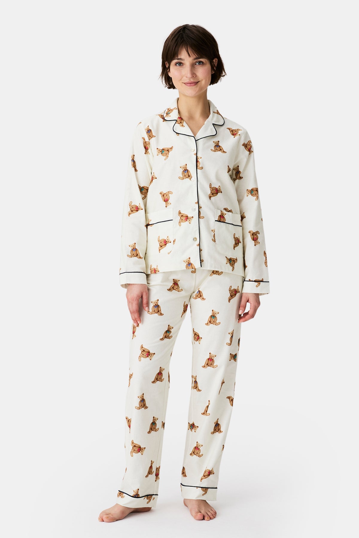 Old Teddy Buttoned Flannel Pyjama