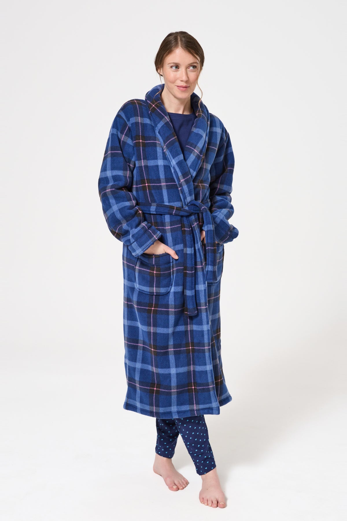 Romy Plaid Fleece Robe