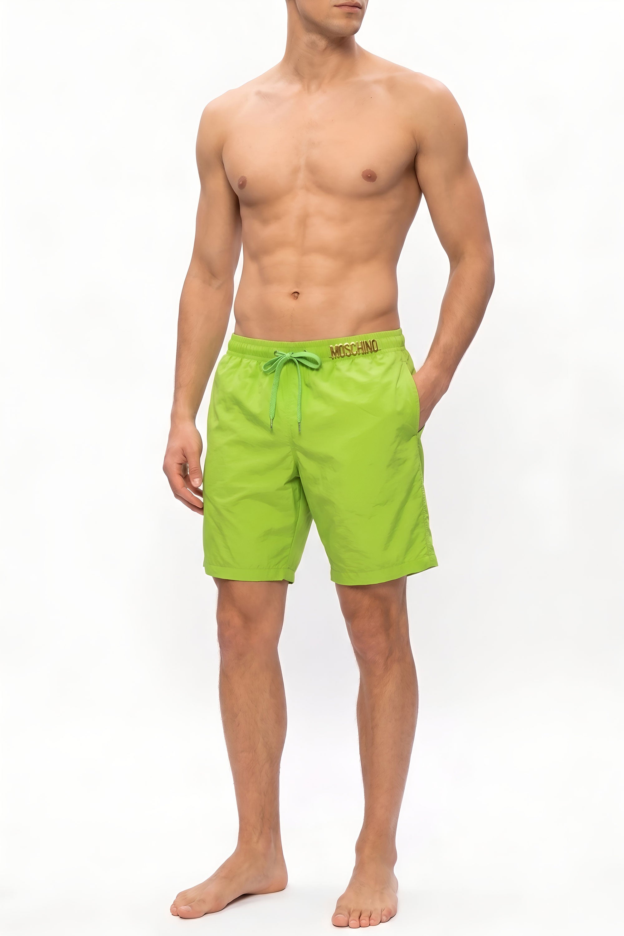 Moschino Gold Logo Swim Shorts