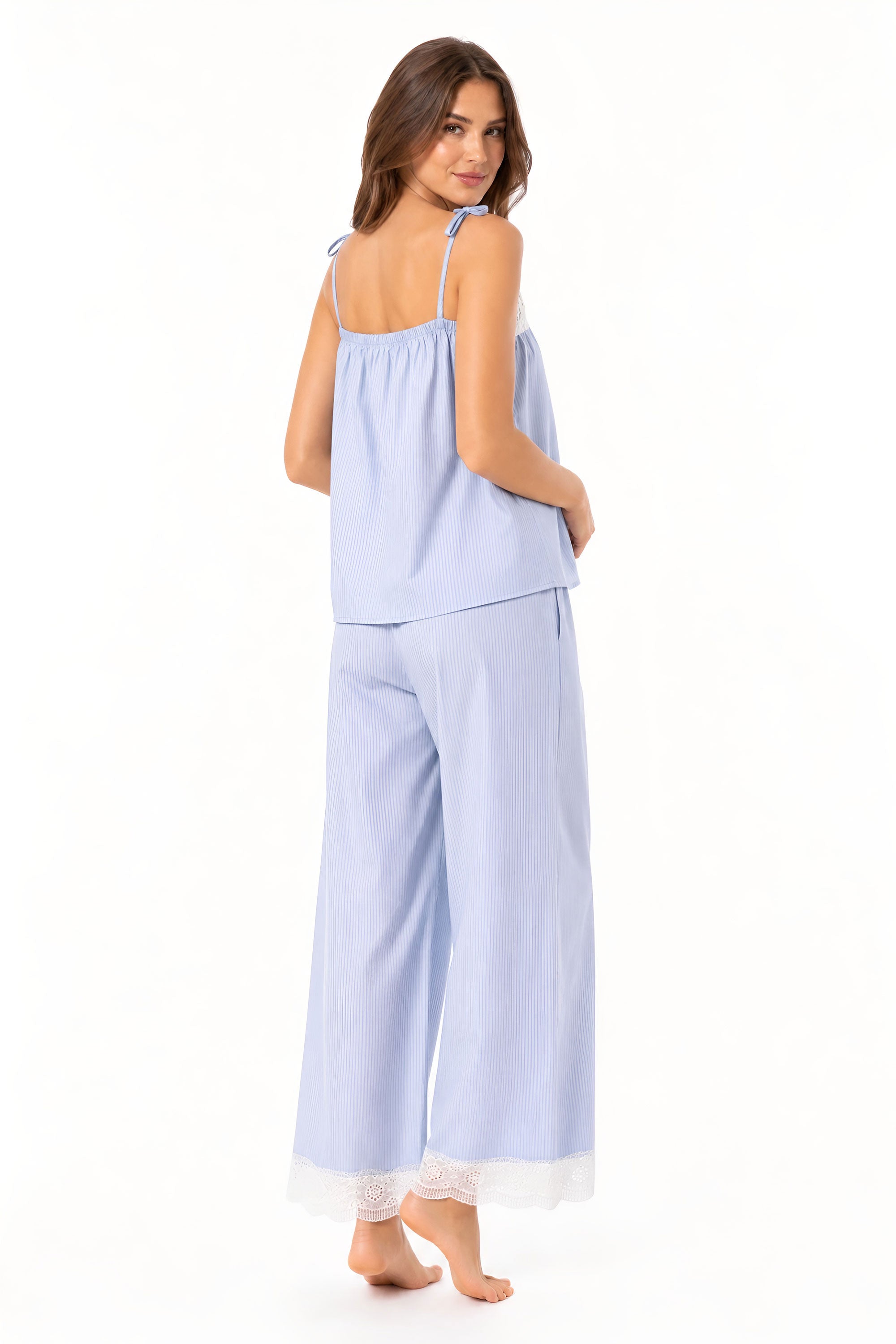 Denim Cotton Cropped Pajama