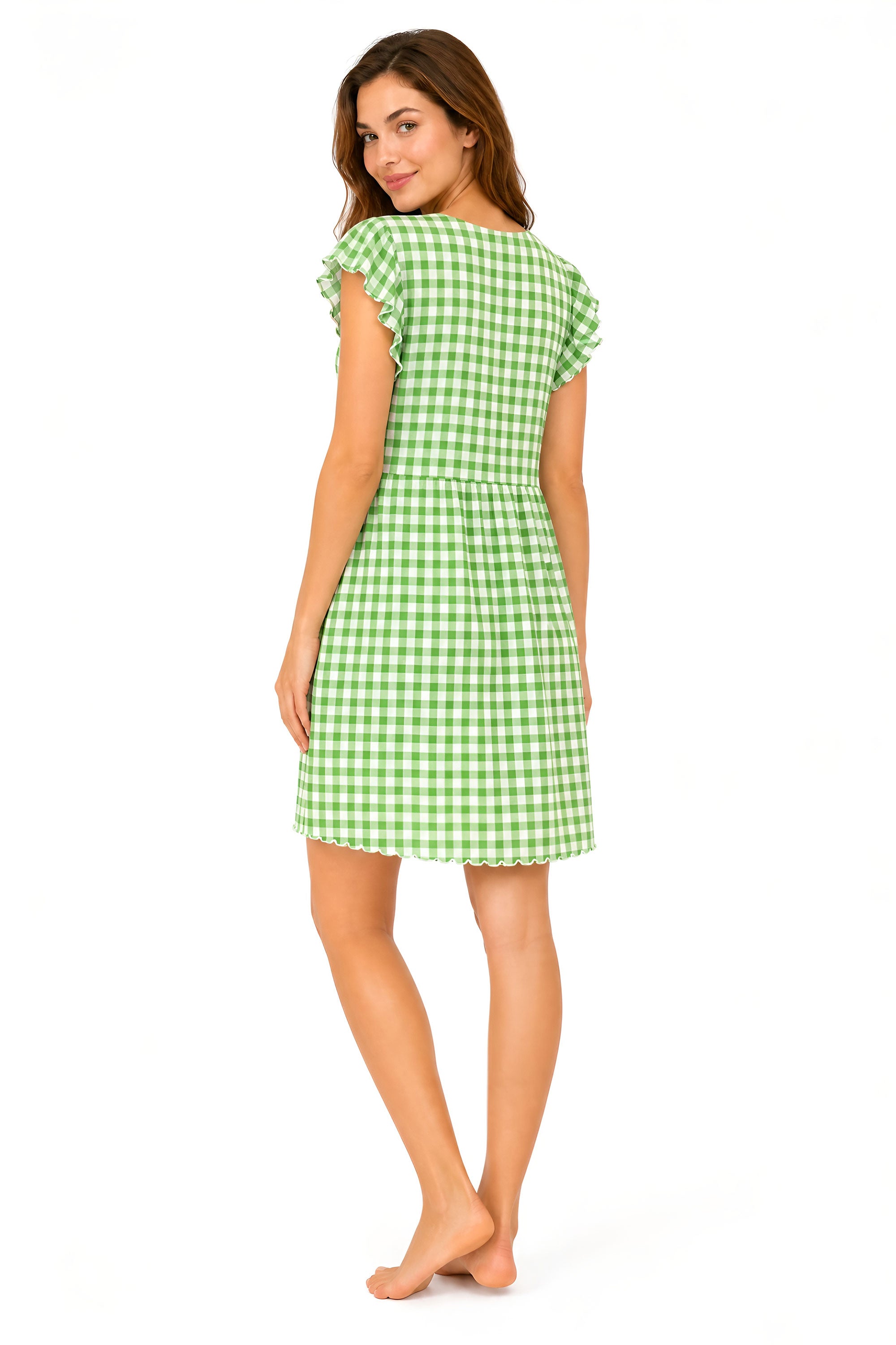 Vichy V-Neck Night Dress