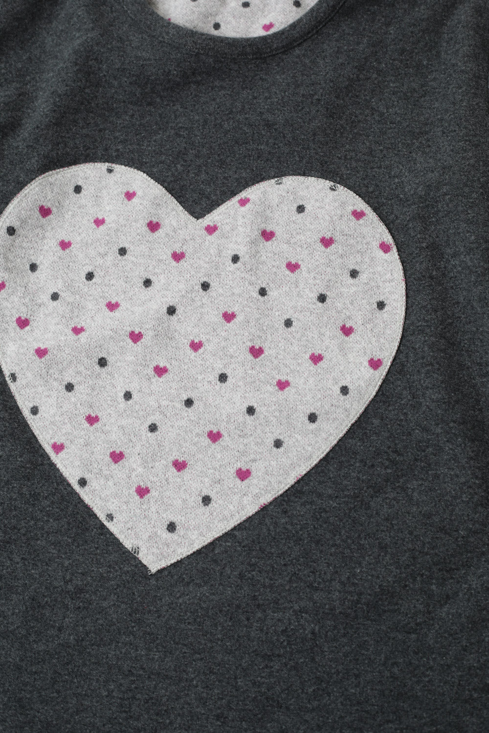 Chic Heart Print Punto Milano Pajama