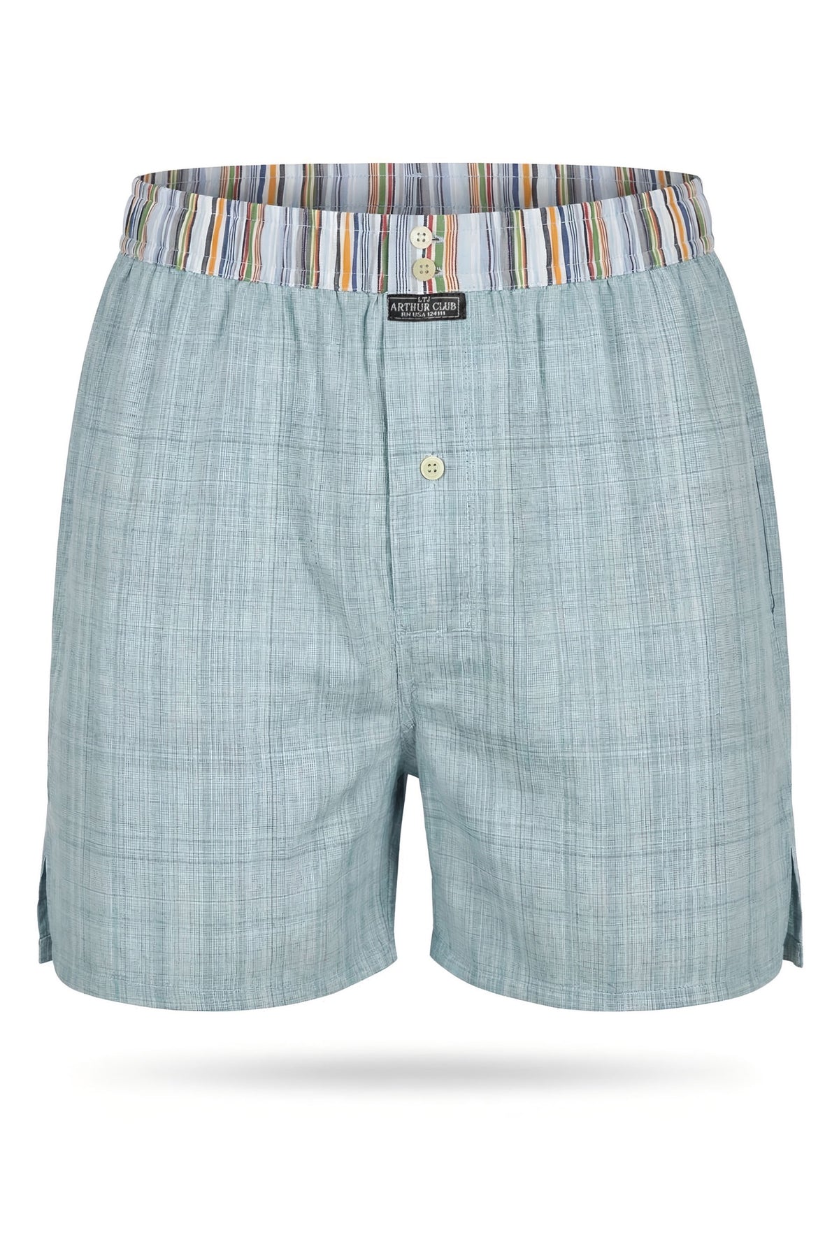Aqua Check Cotton Boxer
