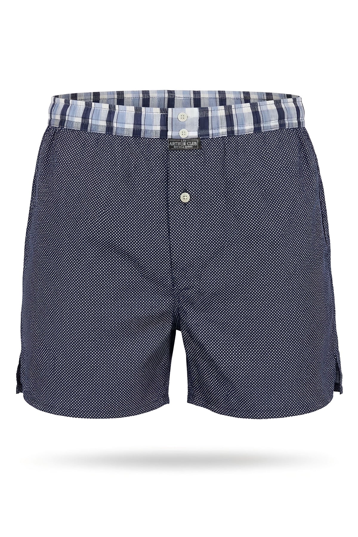 Navy Pin Dot Cotton Boxer