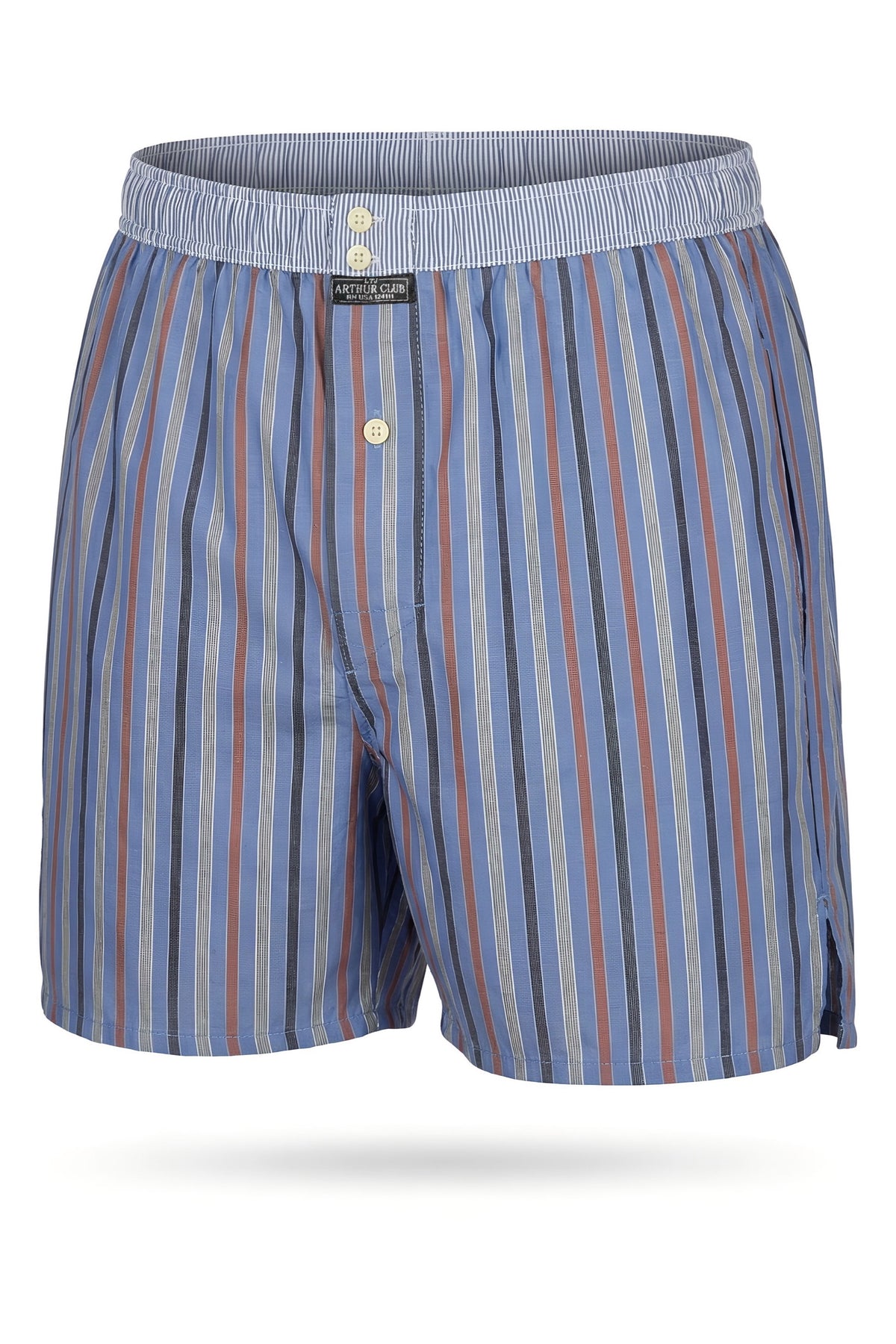 Blue Multi Stripe Cotton Boxer