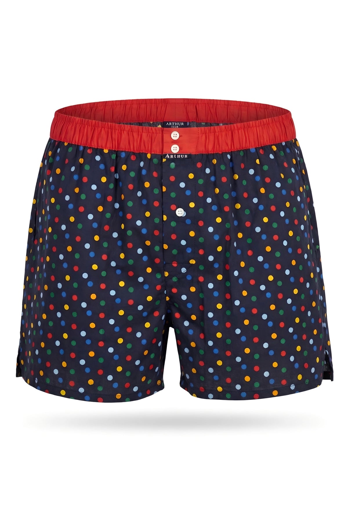 Navy Polka Dot Cotton Boxer