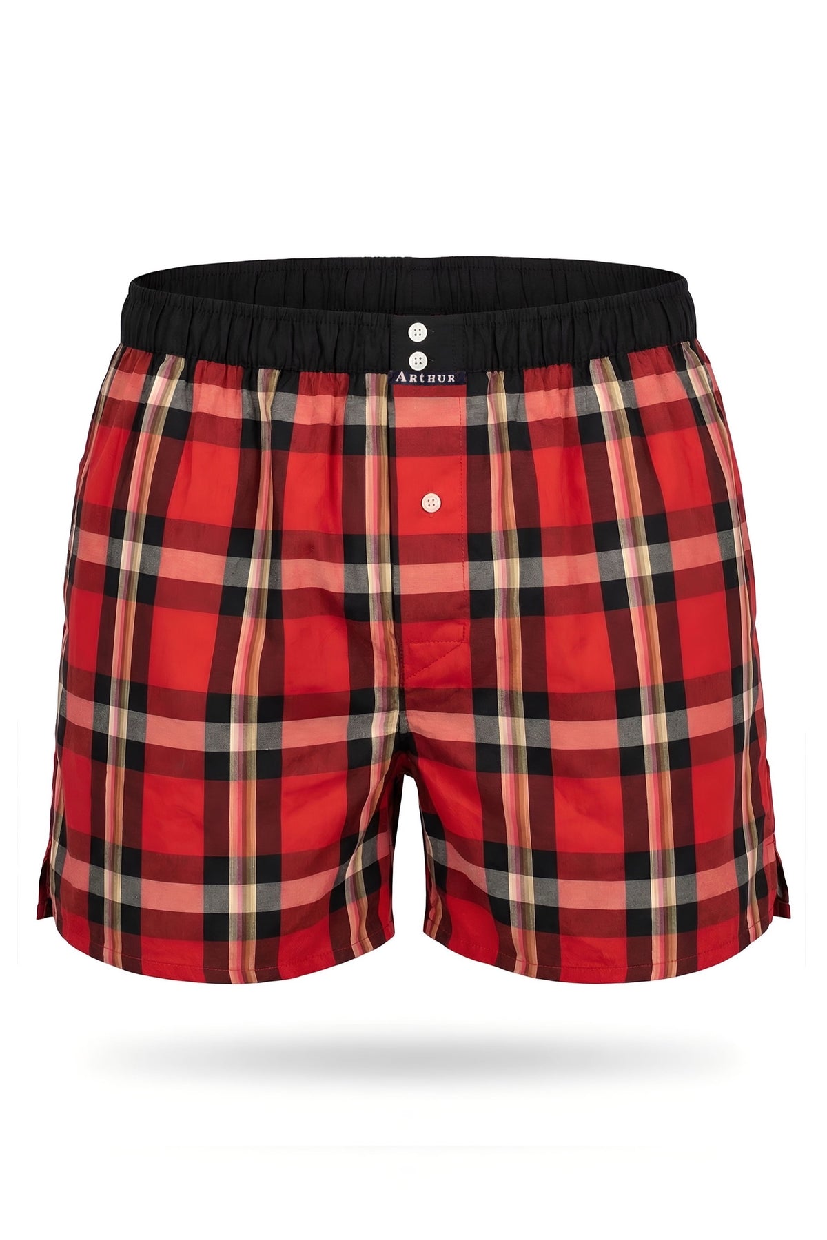 Red and Black Check Cotton Boxer