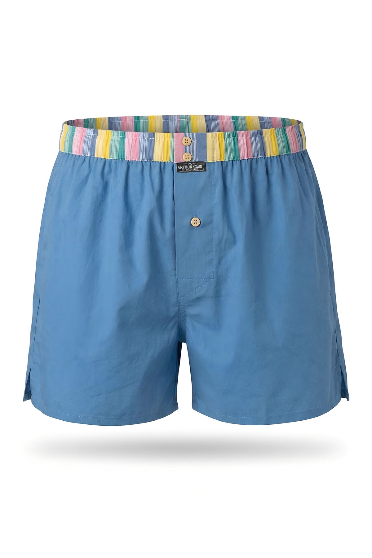 White Smoke Blue Cotton Boxer