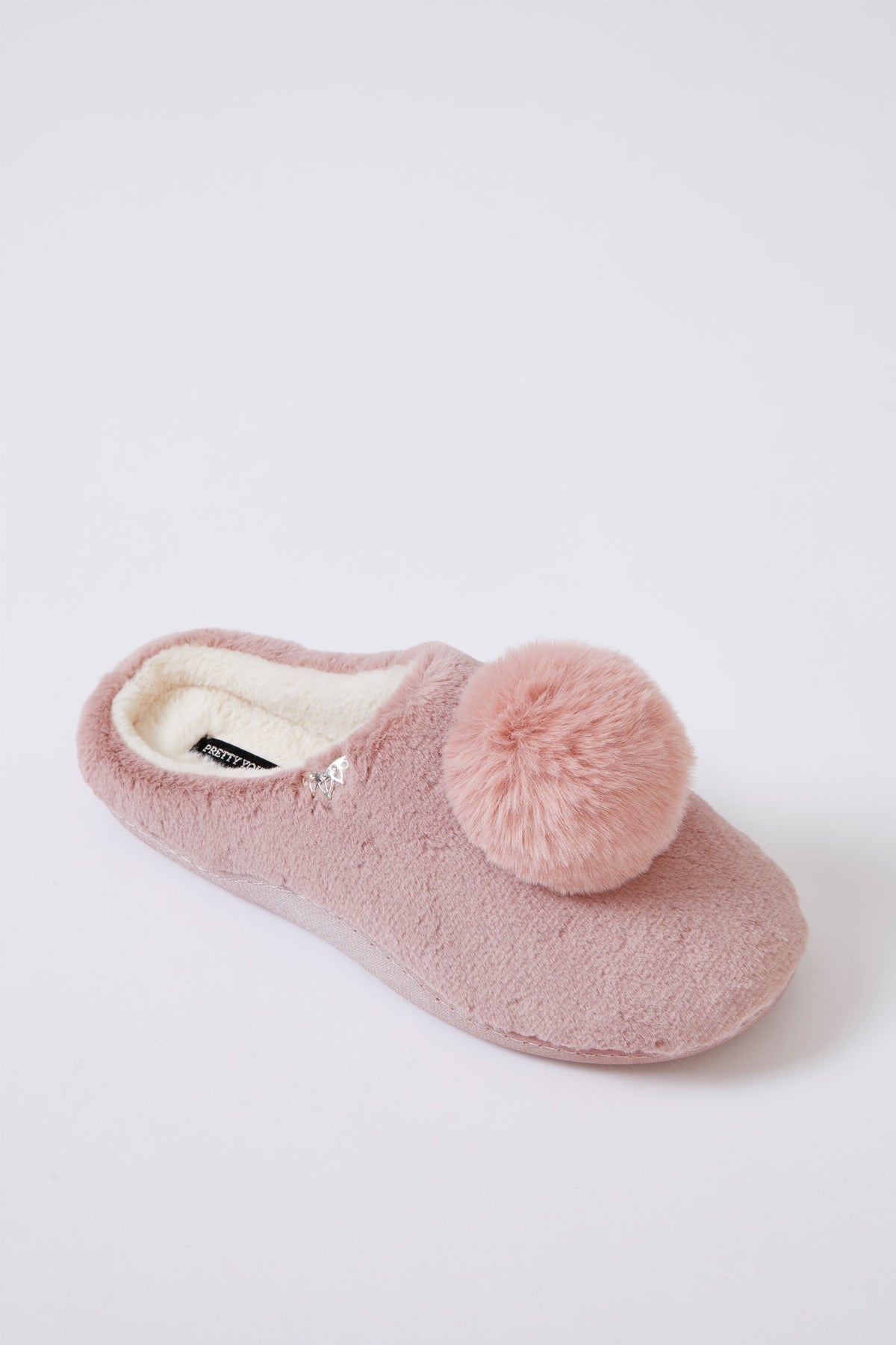 Clara Faux Fur Mule Slippers Rose