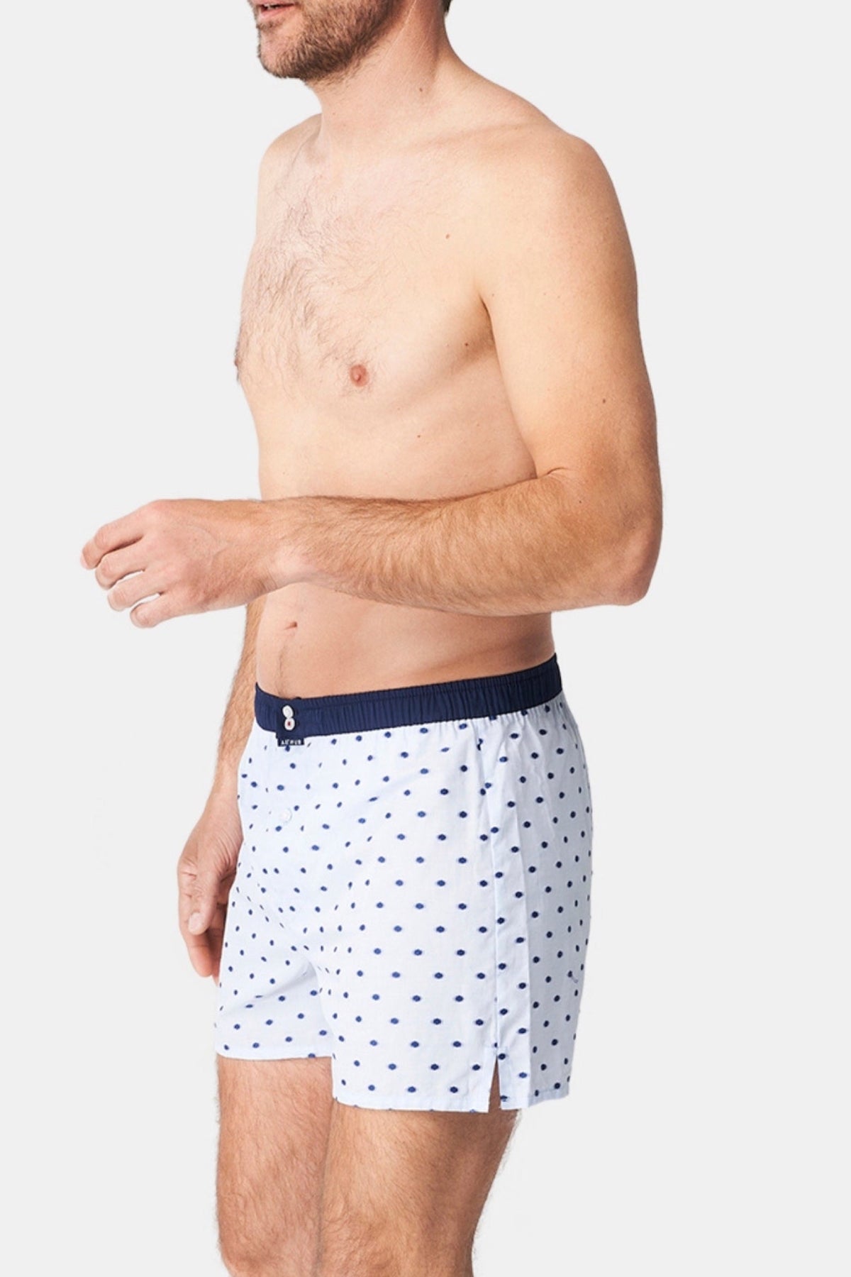 Misty Rose Sky Blue Print Cotton Boxer, Limited Edition