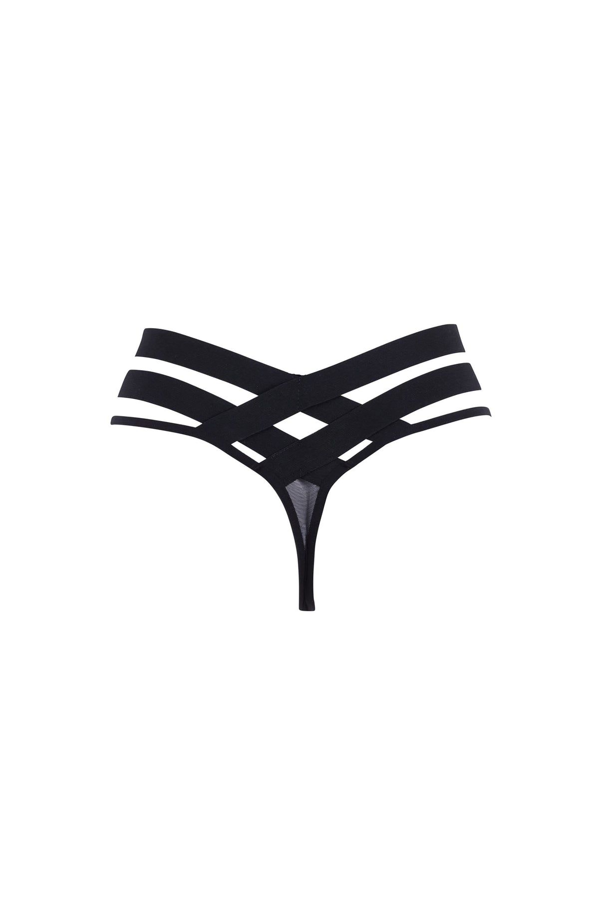 White Smoke Emilia Strappy Bra and Thong Set