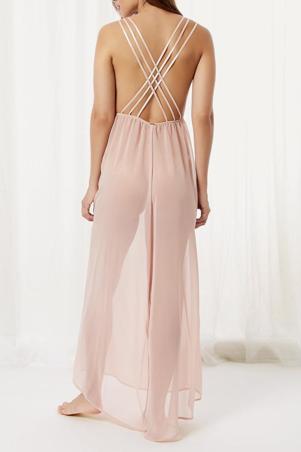 Lavender Lily Long Chiffon Dress, Rose