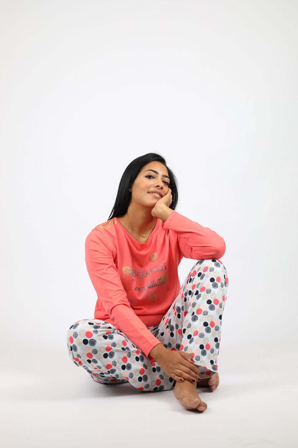 Glamorous Circle Print Pajama Set