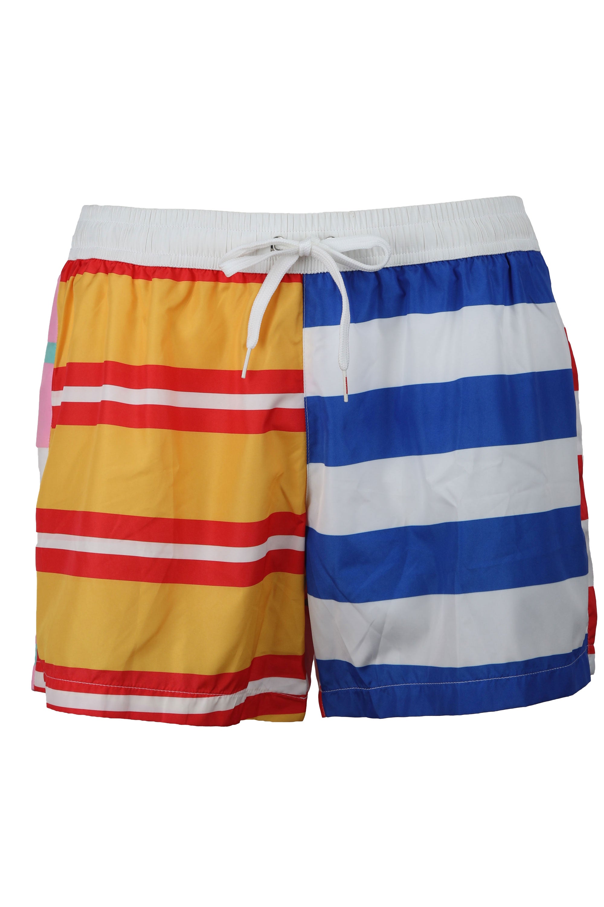 White Smoke Moschino Resort Stripe Swim Shorts